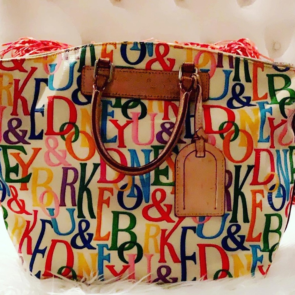 Dooney & Bourke Grafica DB Retro Drawstring Tote